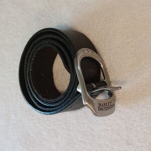 Harley Davidson black leather belt